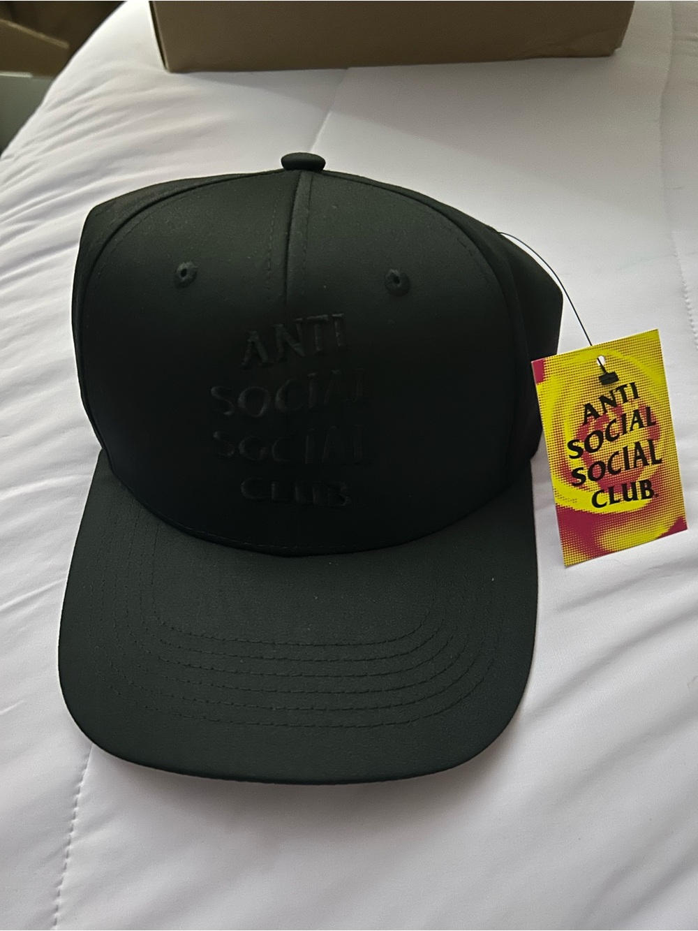 Anti Social Social Club Black Embroidered Snapback Hat